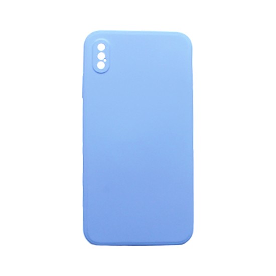 Capa de Silicone com Moldura de Câmera para Apple iPhone XS Max Azul